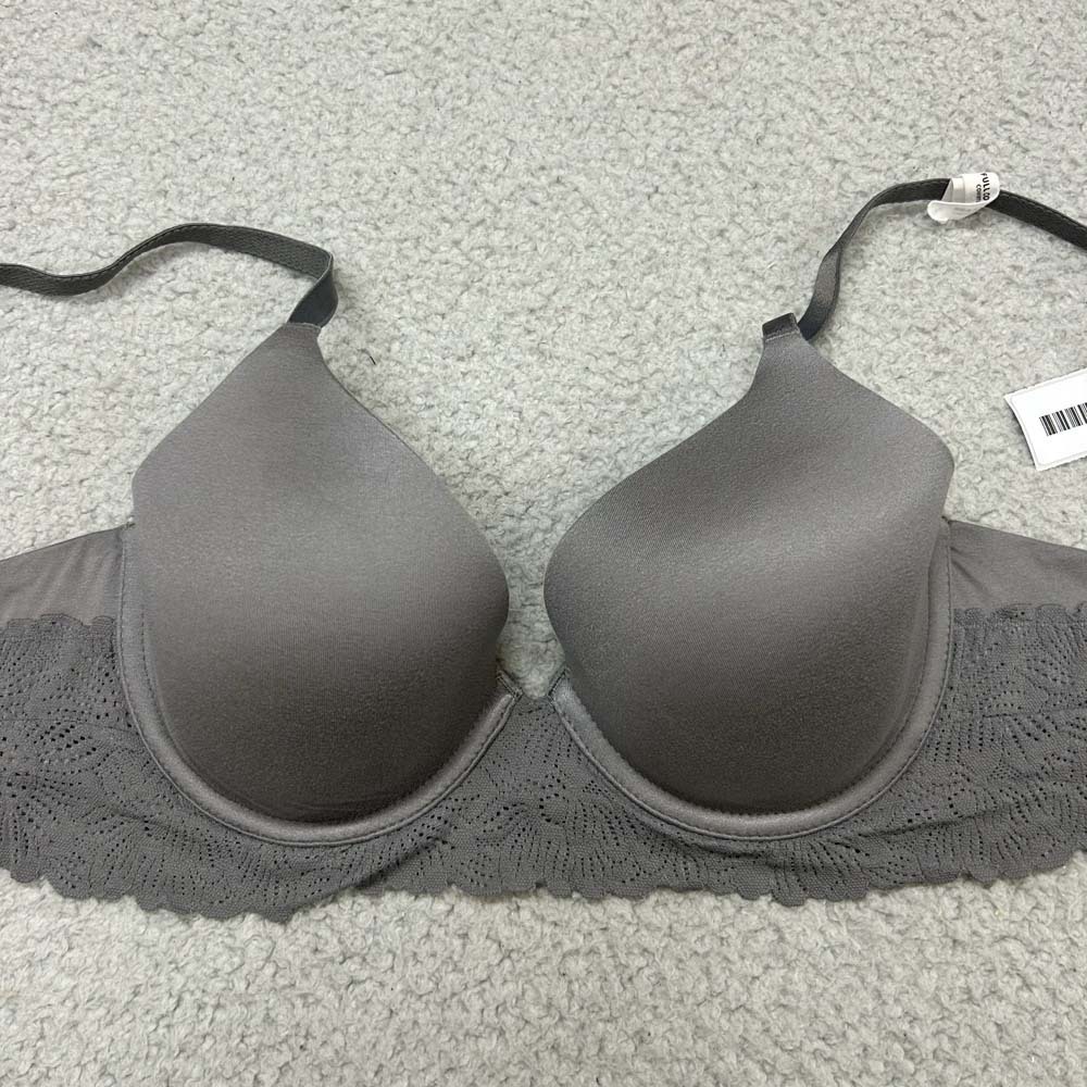 Aerie Bra 36B T-Shirt Bra Real Sunnie Full Coverage Lightly Lined Gray AEO